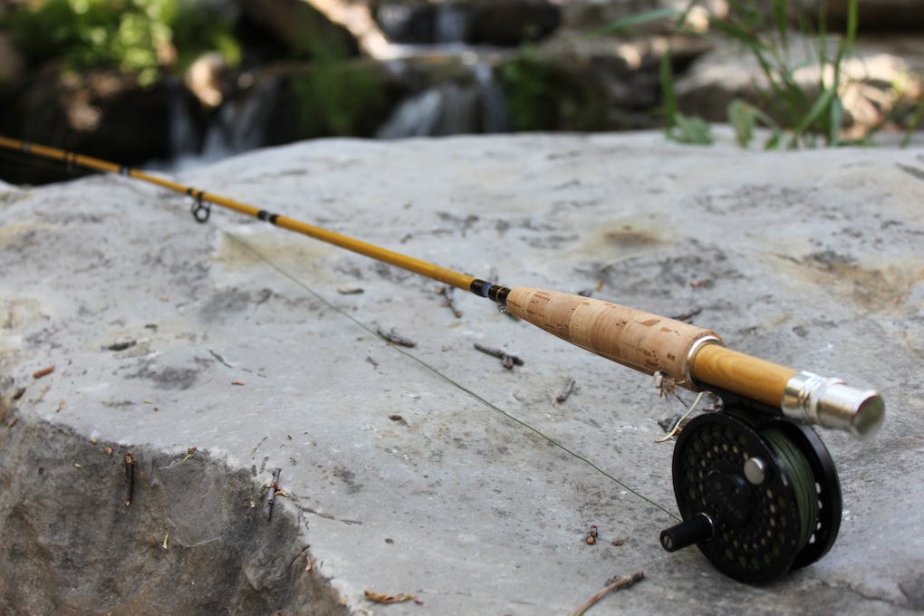 Assembled reel, rod and line