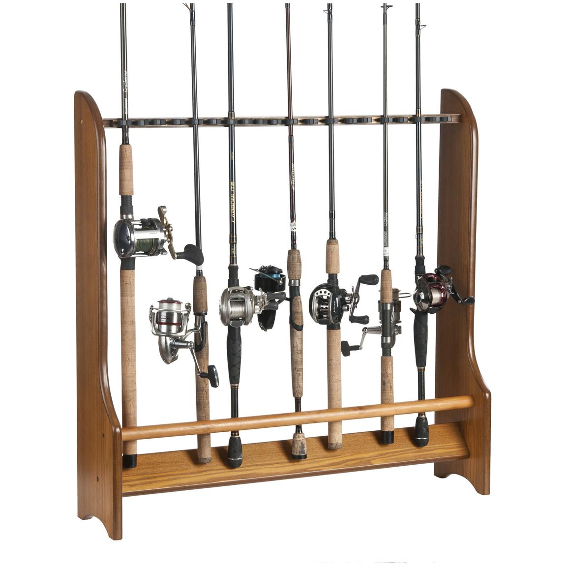 fishing pole rack